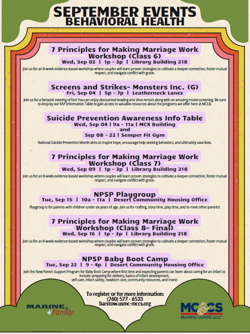 Behavioral Health Events September 2026